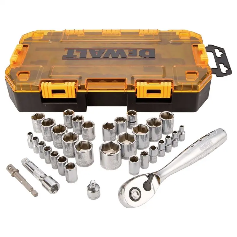 DEWALT DWMT73804 34 pc. 1/4 in. and 3/8 in. Drive Socket Set
