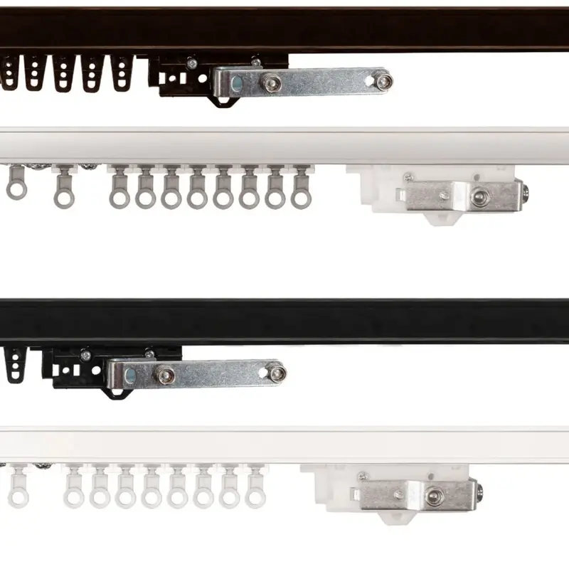 Kirsch Extruded Aluminum Architrac Baton Draw Rod - 94003 AssembledUp to 4'