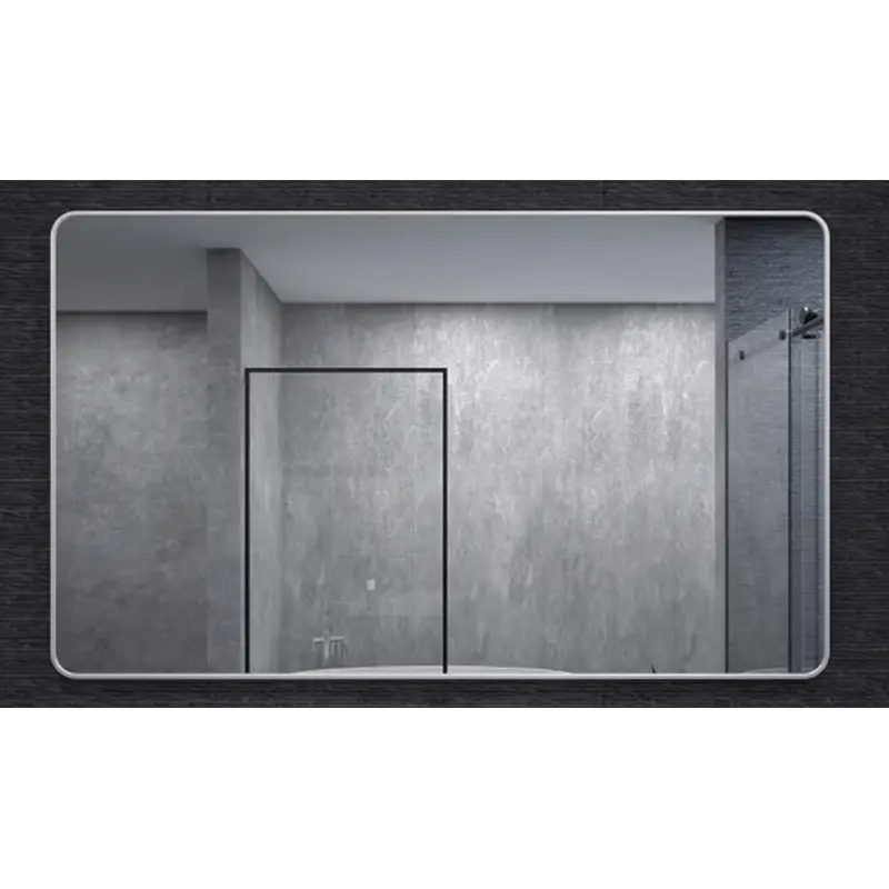 60 in. W x 36 in. H Rectangular Framed Wall Bathroom Vanity Mirror in Brushed Nickel