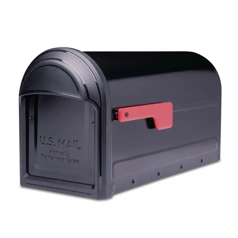 Barrington Post Mount Mailbox Black with Red FlagRubbed Bronze / 5.31