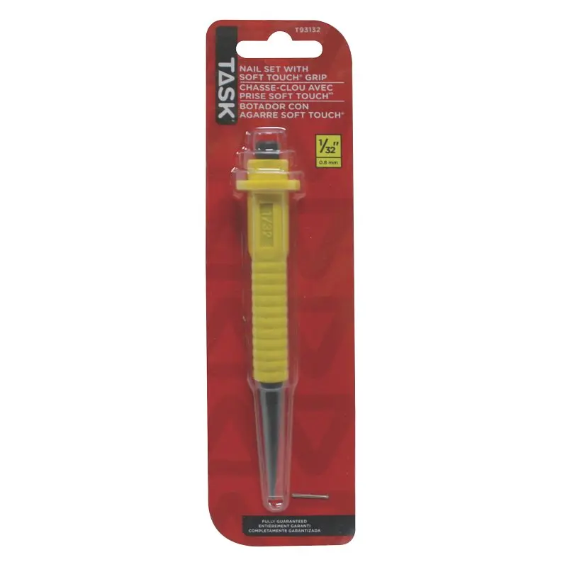 Task T93132 Cupped Nail Set, 1/32 in Tip, Hex Shank