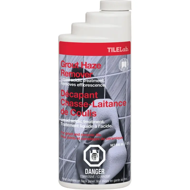 CUSTOM TileLab CTLGHRQT-3 Grout Haze Remover, Liquid, 1 qt Bottle