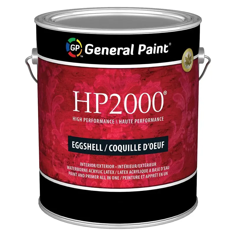 General Paint HP2000 58-030-16 Exterior Paint, Eggshell, White, 1 gal