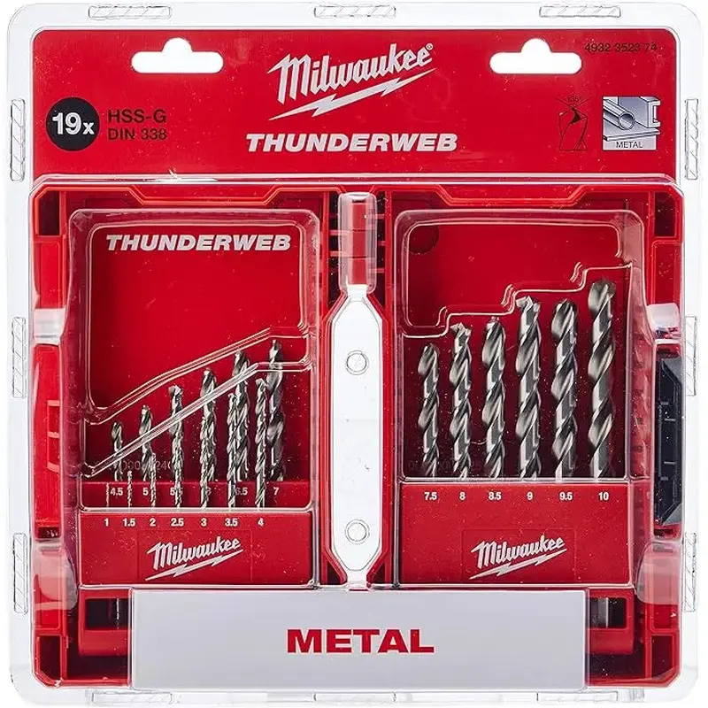 Milwaukee HSS-G Steel bit set 19 pcs | 4932352374