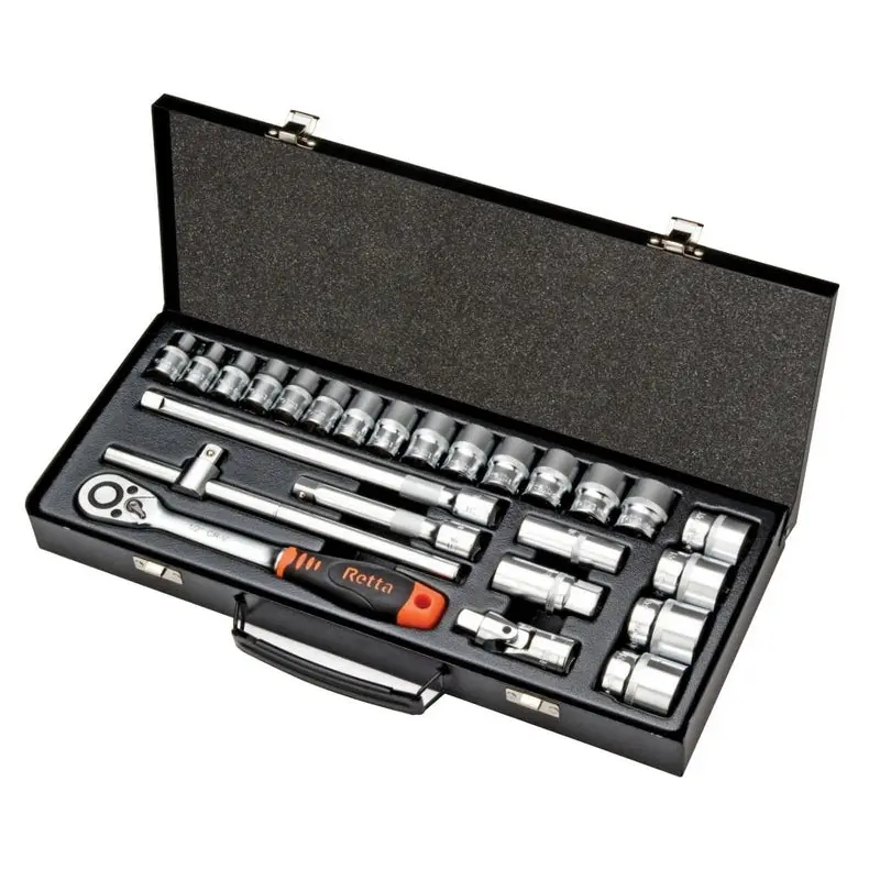 Retta 1/2 Inch Socket Set | 25 Piece 6-Point Kit