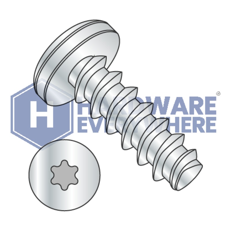 1/4-10 X 1 Thread Forming Screws / Torx / Pan Head / Steel / Zinc / Plastite (Blunt Tip) Alternate 48-2