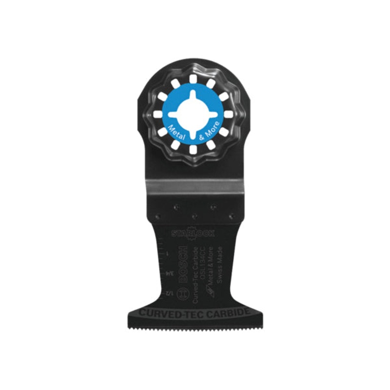 BOSCH Starlock OSL134CC Oscillating Multi-Tool Blade, 3-1/2 in L Blade, 1-3/4 in W Blade, Carbide Blade