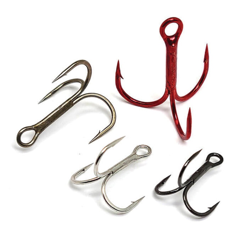 Gamakatsu 47108 Round Bend Treble Hook, Bronze