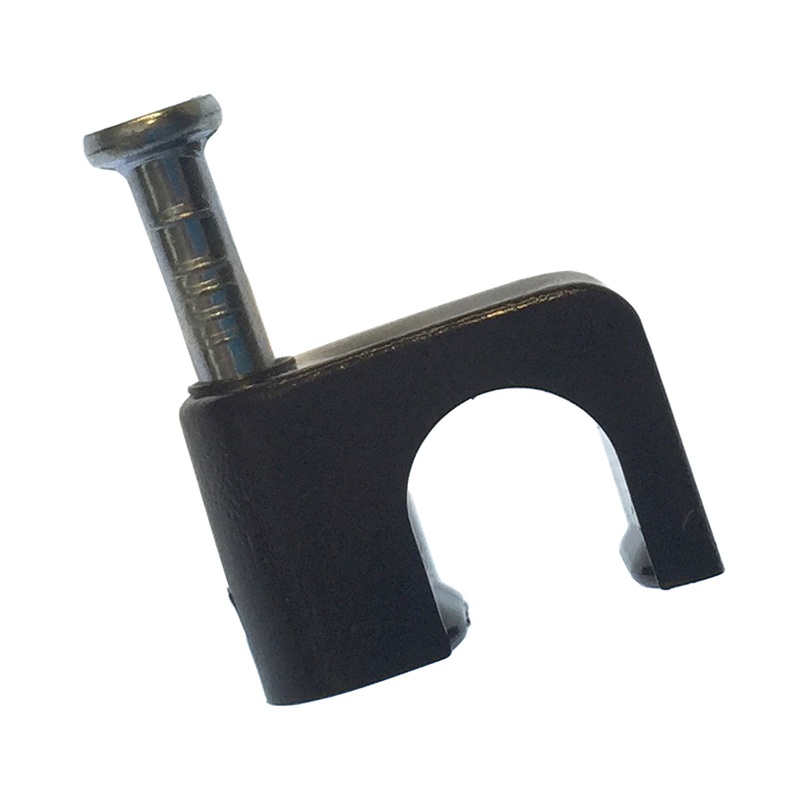 GB PCS-1600T Clip-On Insulated Staple, 1/4 in W Crown, Steel Staple, Polyethylene Insulation, Black Insulation