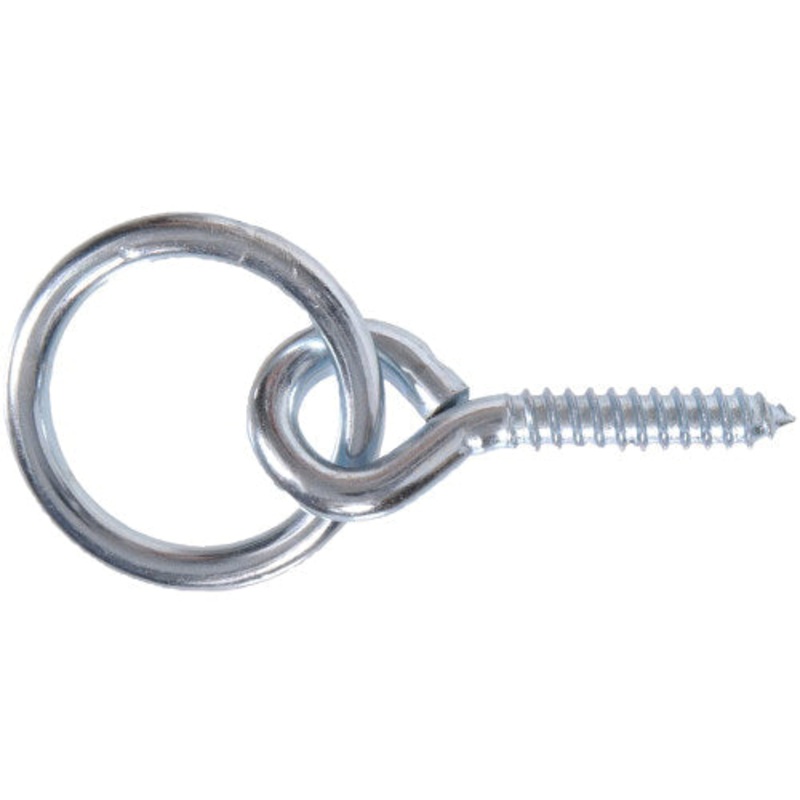 HARDWARE ESSENTIALS 322342 Hitching Ring, 5/16 x 3-1/4 in Trade, 90 lb Load, Steel, Zinc-Plated