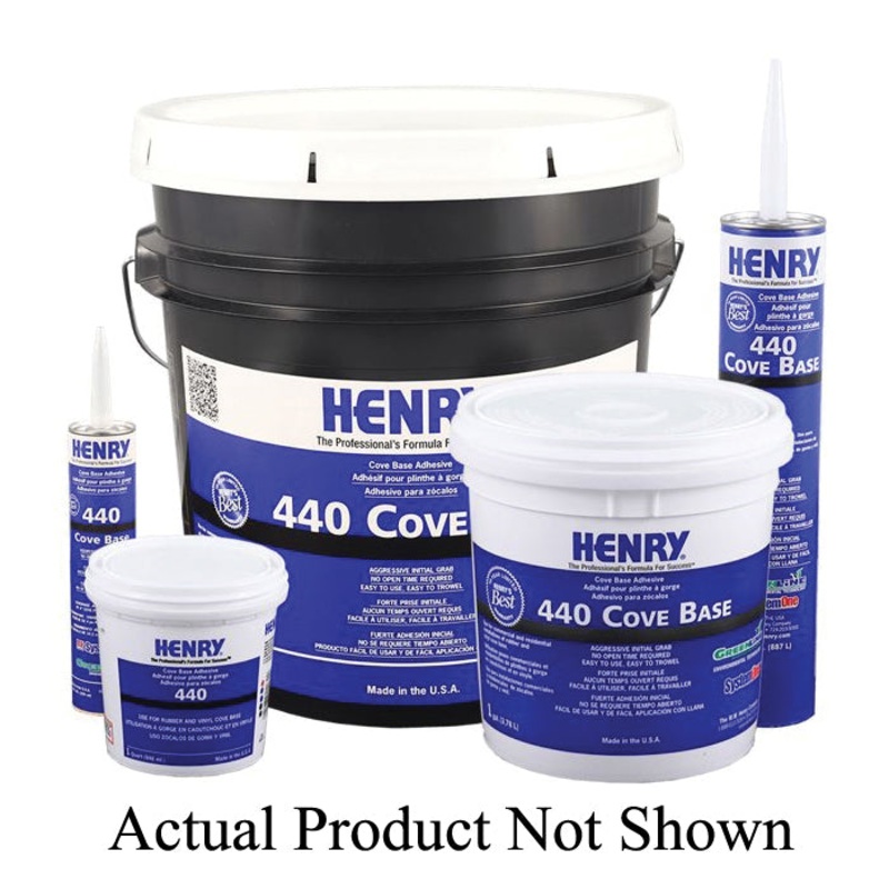 HENRY 12105 Cove Base Adhesive, Paste, Beige, Mild, 11 oz, Cartridge