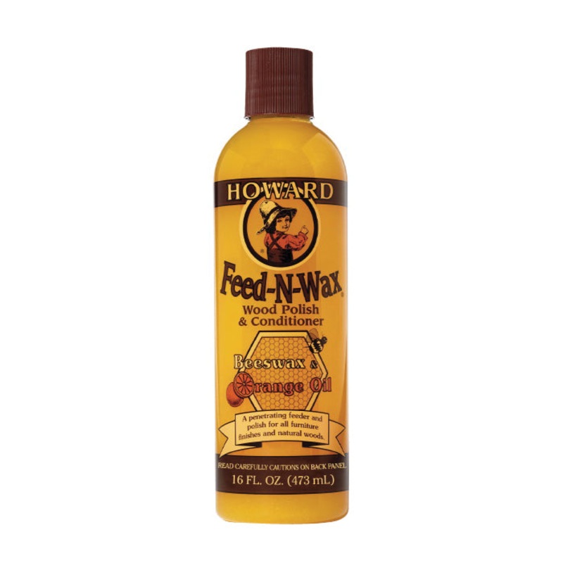 HOWARD FW0016 Wood Polish and Conditioner, Liquid, Yellow to Orange, 16 oz