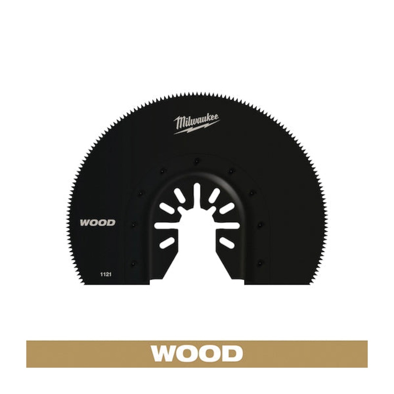 Milwaukee OPEN-LOK 49-25-1121 Multi-Tool Wood Blade, Cut-Away, Universal Fit Blade, 3/4 in L Blade, 3-1/2 in W Blade