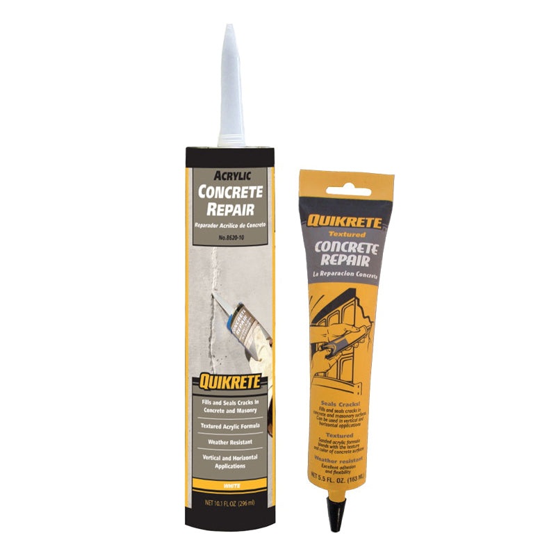 QUIKRETE 8620-13 Concrete Repair, Paste, Gray, 24 hr Curing, 5.5 fl-oz, Tube