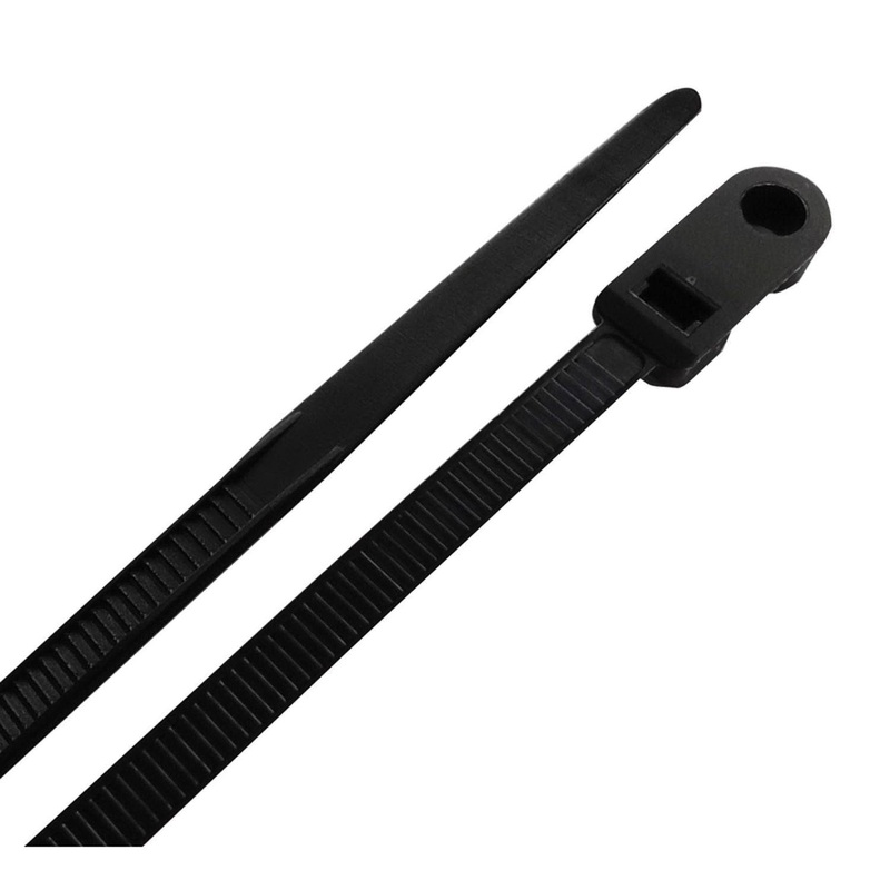 Steel Grip MT-S-200-8-UVC Cable Tie, 8 in L, 1.96 in Max Bundle Dia, Polypropylene, Black, Self-Lock Locking